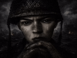 Thousand Yard Stare Cry GIF