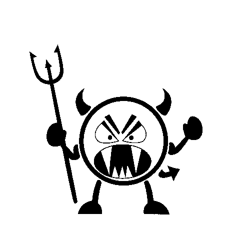 Fire Devil Sticker by HUNKØN