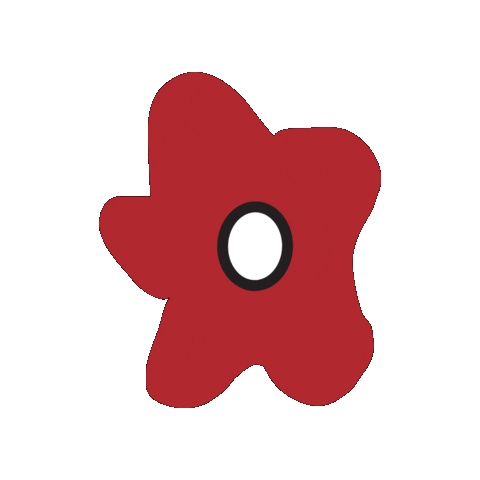 Red Poppy Flower Sticker by Chicken Salad Chick