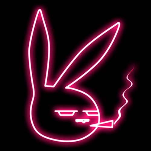 SludgeBunny music neon bunny band GIF