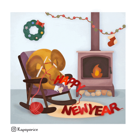 Stay Home Happy New Year GIF