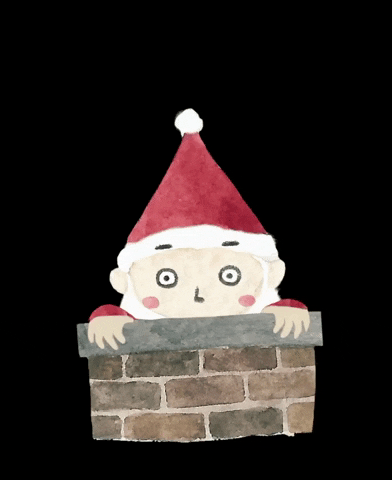 bonbonhuahua pop santa peek chimney GIF