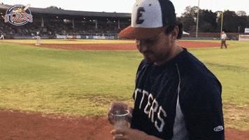 EvansvilleOtters drink water baseball thirsty GIF