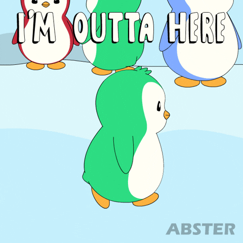 Walk Away Time To Leave GIF by Abster