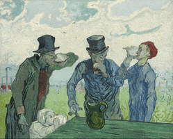 Vincent Van Gogh Drinking GIF