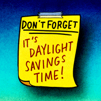 Dont Forget Time Change GIF by Sarah The Palmer