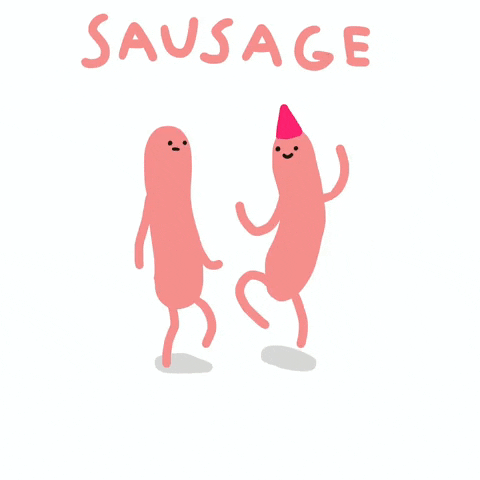Sausage Party Dancing GIF by Squirlart