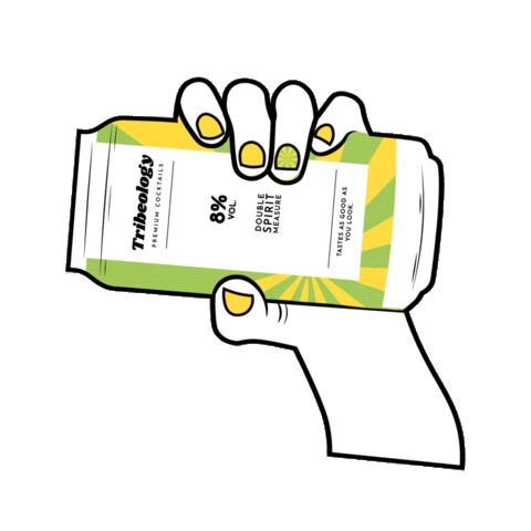 Happy Hand Sticker by Tribeology Cocktails