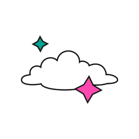 Stars Clouds Sticker