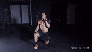 Half Kneeling Single Arm Kb Overhead Press GIF
