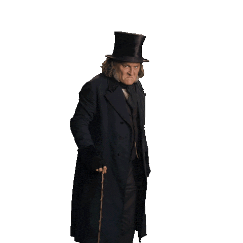 Johnny Depp Scrooge Sticker by Ebenezer Movie