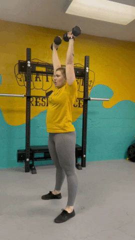 Dumbbell Overhead Squat GIF