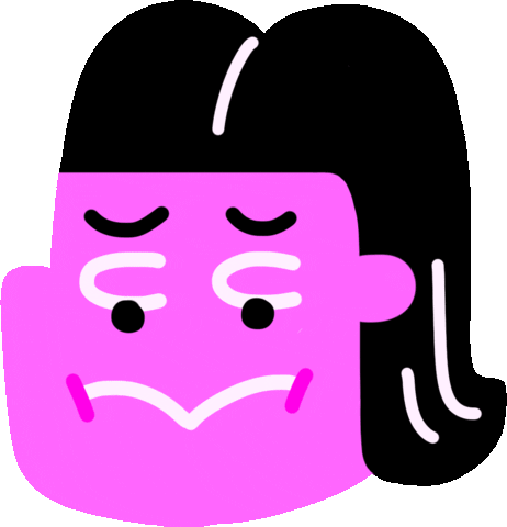 Sad Character Sticker