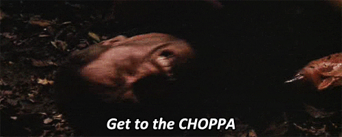 Image result for to the choppa gif
