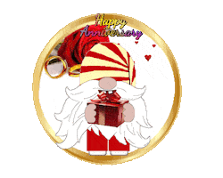 Happy Anniversary Gnome Sticker