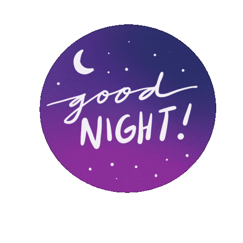 Good Night Sleeping Sticker by Demic