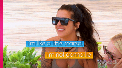 Scared Love Island GIF by PeacockTV - Find & Share on GIPHY