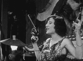 black and white gun GIF