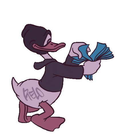 Donald Duck Money Sticker by Relo GIFS