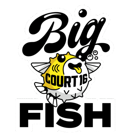 Big Fish Sticker by Court 16 - Tennis & Pickleball