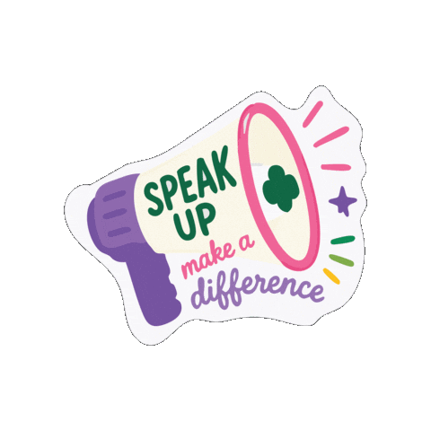 Speak Up Girl Scouts Sticker by GSBadgerland
