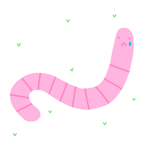 Worm Lombriz Sticker