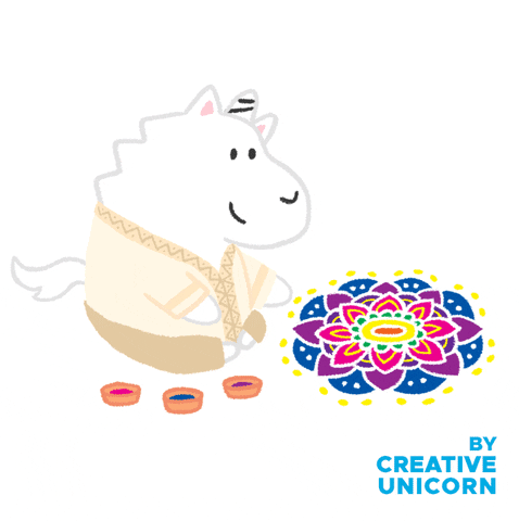 Diwali Kolam GIF by Creative Unicorn