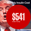 Monthly insulin cost Trump vs Biden