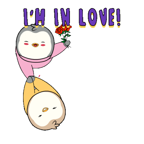 Happy Love You Sticker by Pudgy Penguins