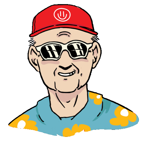 Happy Old Man Sticker by KIWIE