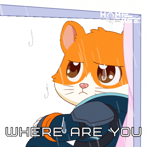 Waiting Patiently Where Are You Sticker by Hamieverse