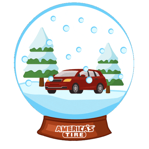 Christmas Snow Sticker by Discount Tire