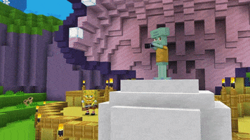 Spongebob Squarepants Concert GIF by Minecraft