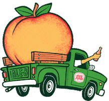 Truck Peach Sticker by Ale-8-One