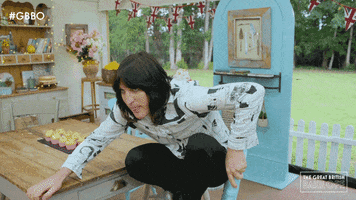 Jumping See Ya GIF by The Great British Bake Off