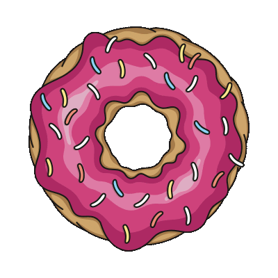 Dunkin Donuts Illustration Sticker
