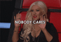 Unimpressed Christina Aguilera GIF