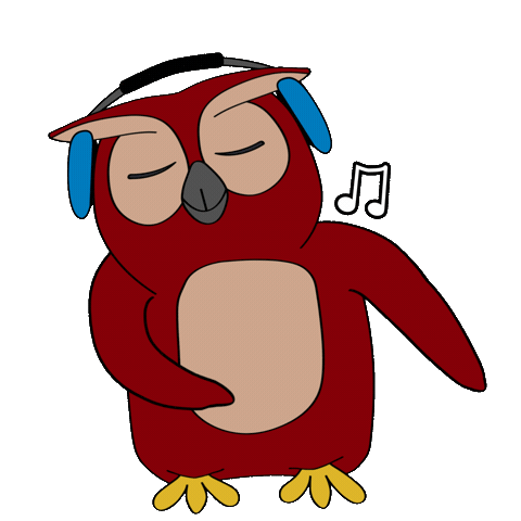 Owl Headphones Sticker by Provozně ekonomická fakulta ČZU