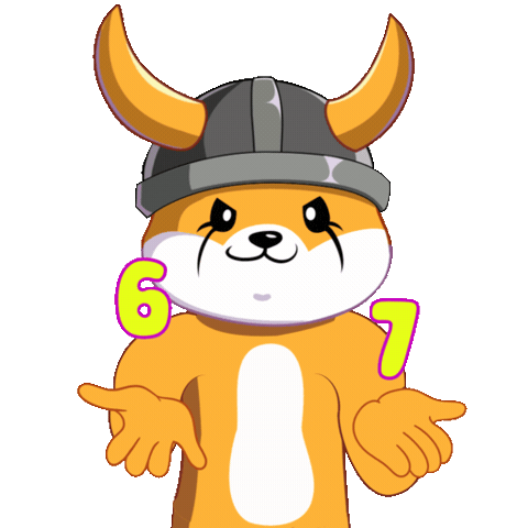 6 7 Crypto Sticker by FLOKI