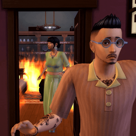 Fire Omg GIF by The Sims