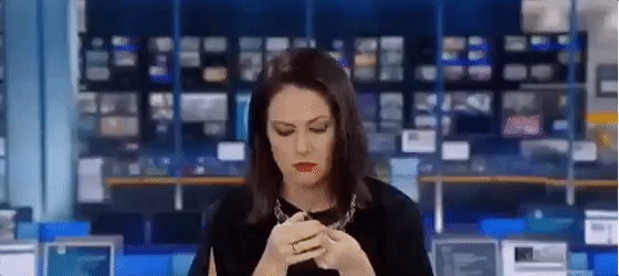 scared reporter GIF