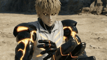 One Punch Man Saitama Vs Genos GIF