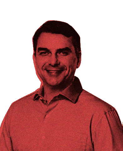 Flavio Bolsonaro Sticker by Luísa Bacelar