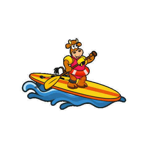 Cow Sup Sticker by Bauernhofurlaub.de