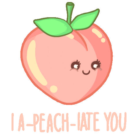 Happy Peach Sticker by isobelleDB