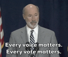 Tom Wolf Every Voice Matters GIF by GIPHY News