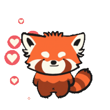 Happy Red Panda Sticker by Flowly