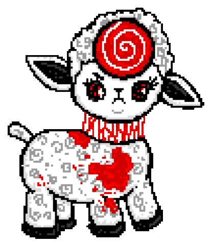 Horror Sheep Sticker by hollowist