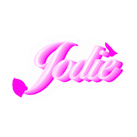 Pink Lettering Sticker