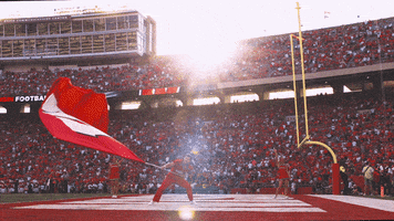 Football Waving GIF by Wisconsin Badgers